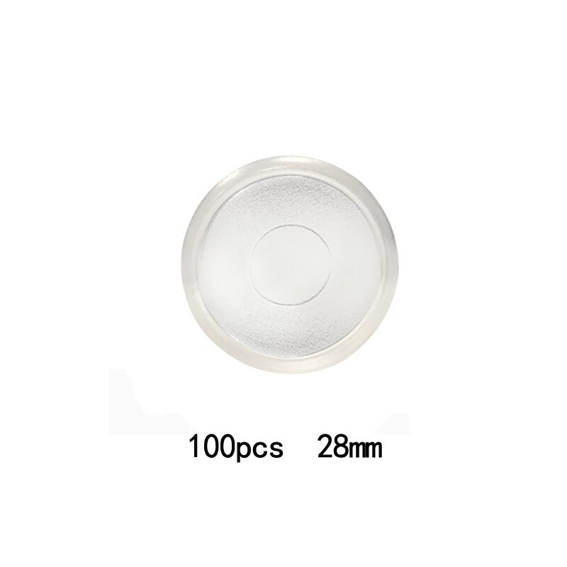 100pcs/lot Multicolor Mushroom Hole Disc-binding 18/24/28mm Notebook Round Ring Offices School Supplies Notepad Binder Buckle: 28mm White