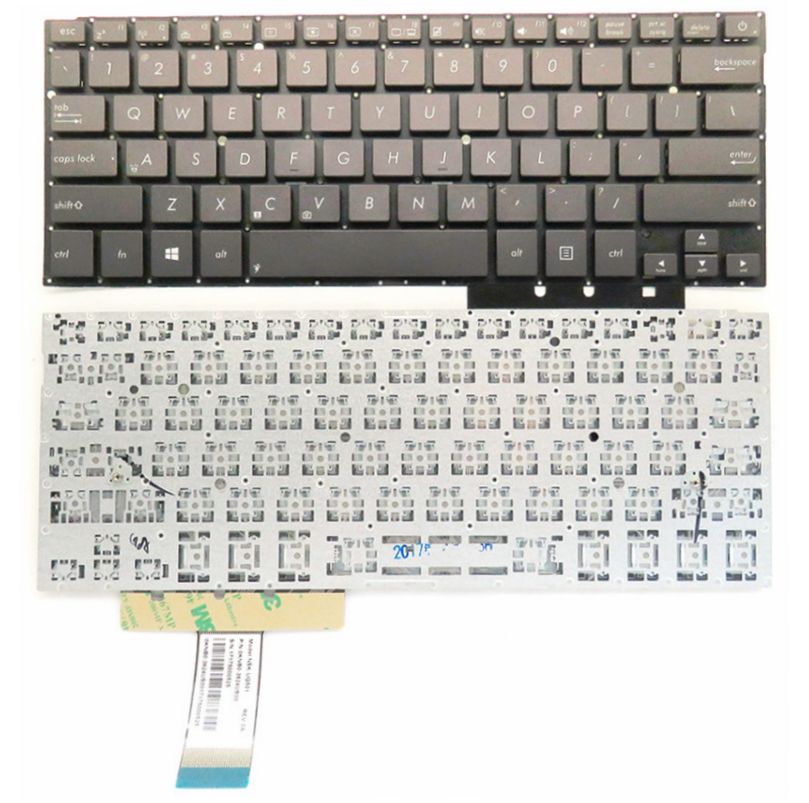 US/RU Keyboard For Asus UX31 UX31A UX31LA UX31E Silver No Backlit: black