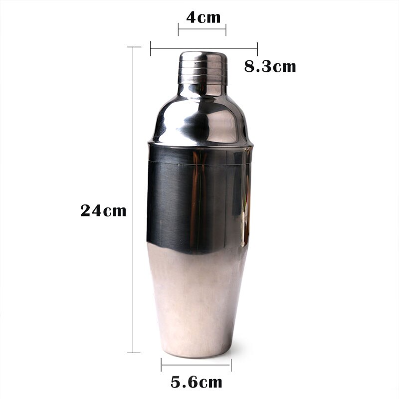 1Pc 250 Ml, 350 Ml, 550 Ml Rvs Cocktail Shaker Cocktail Mixer Wijn Martini Drinken Boston Shaker Party Bar Tool: 750ml