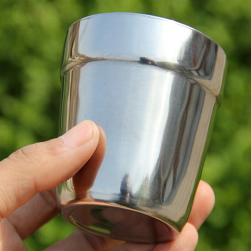 Tiartisan-taza de agua de acero inoxidable para acampar al aire libre, vaso de doble pared para beber vino, café, RC368, 1/2/3 Uds.
