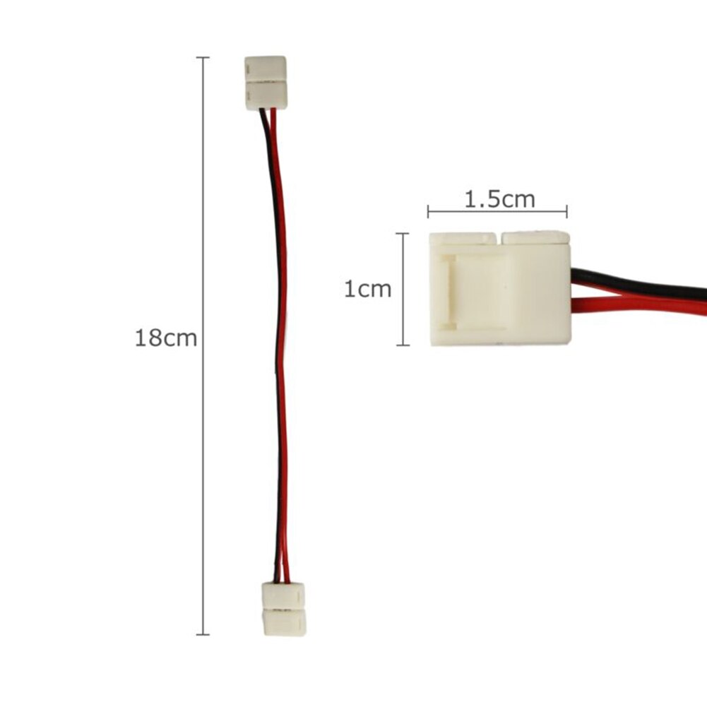 20PCS PCB To PCB Connector Adapter For 3528 2 Pin Single Colour LED Strips LED Lights Strip 2 Pin Connector Wire