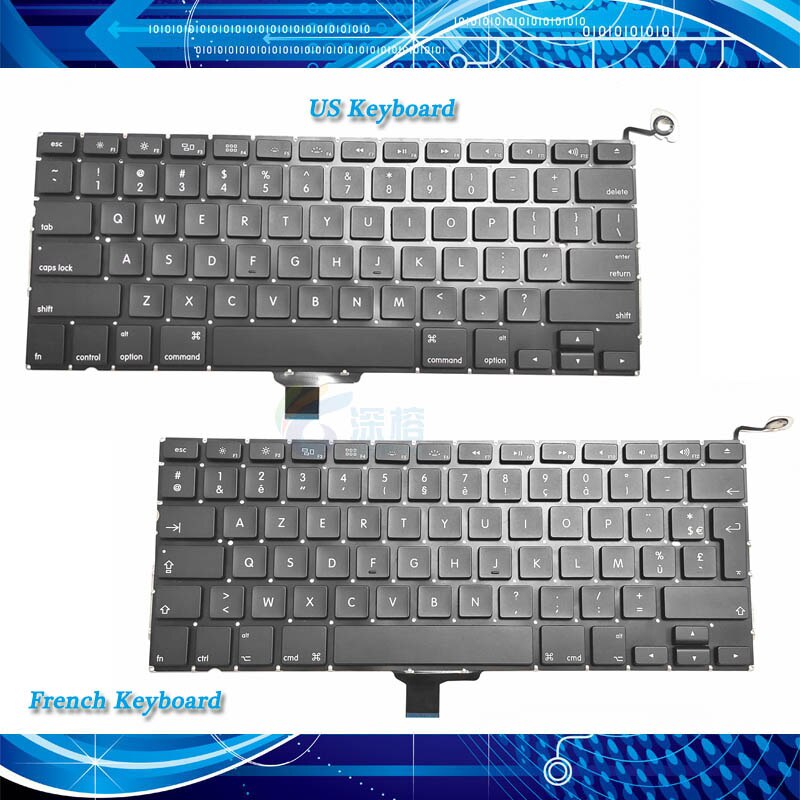 Klawiatura A1278 dla Macbook Pro laptop 13 "US/UK/francuski/hiszpański/niemiecki/rosyjski/włoski/koreański/turecki/arabski klawiatura 2009-2012