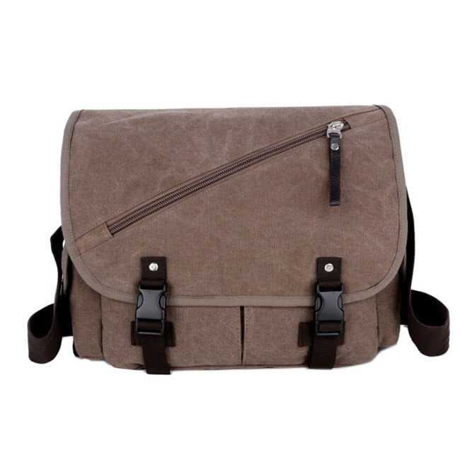Top Outdoor Professionele Canvas Sport Sporttas Messenger Reizen Crossbody Tassen Fitness Schoudertas: Coffee