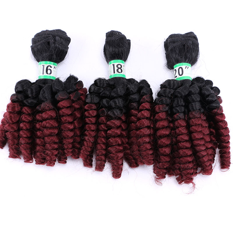 Synthetic Afro Ombre spring twist hair bundles extension 3 pieces one lot hair weaving for full head hair Dream ice’s: #99J
