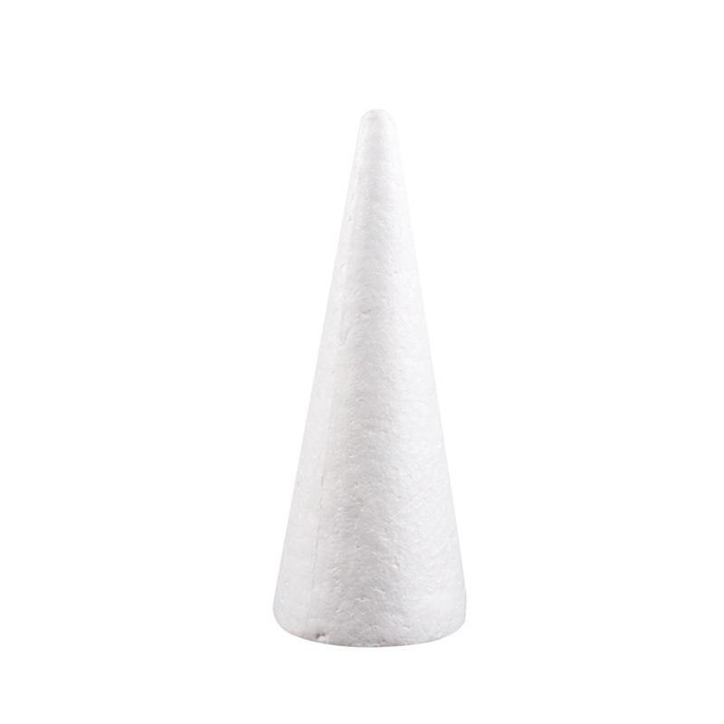 White Solid Foam DIY Cone Children Handmade Craft Cone Accessories for Home Craft Christmas: 1pcs 30cm