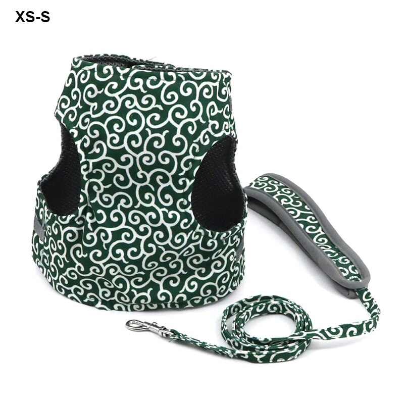 Pet Cat Puppy Traction Rope Vest Anti-break Away Walk Safety Vest Pet Clothes Harness Pets Collar Cat Dog Nylon Pet Supplies: green / XS