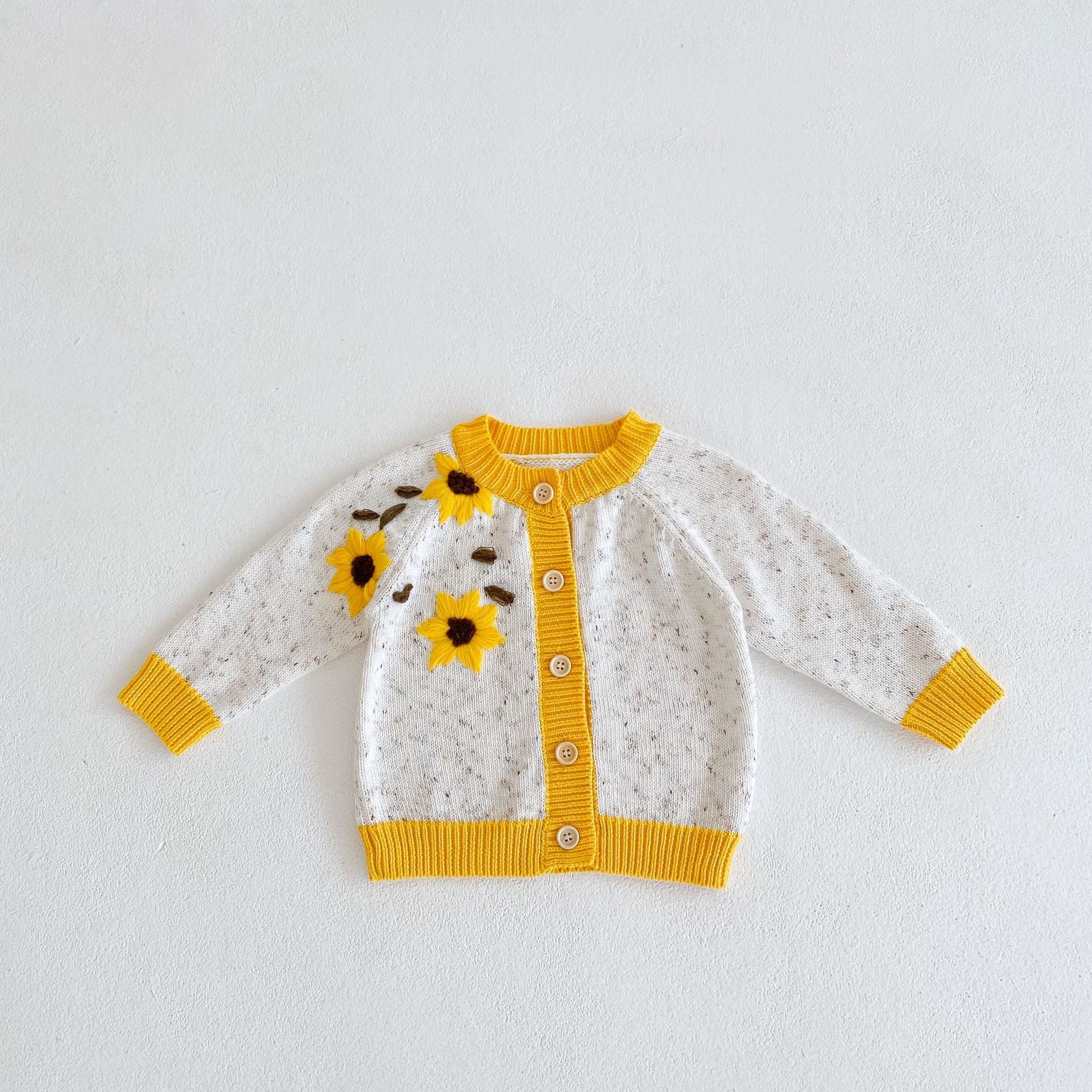 0-3T Pasgeboren Kid Baby Meisjes Bloem Trui Vest Elegante Herfst Winter Warme Kleding Fall Knit Top Leuke zoete Bloemen Knitwear: 24M