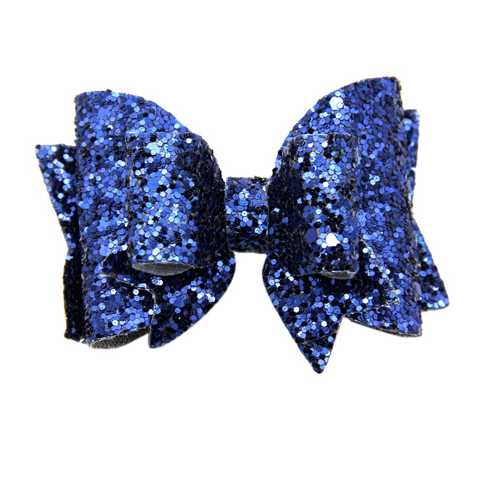 Lazos de pelo con purpurina gruesos de Color sólido 10 Uds 79*54mm, materiales hechos a mano para hacer accesorios para el cabello, sin Clip, 10Yc9692