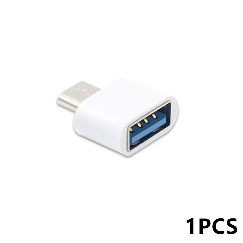 Usb 3.0 Type-C Otg Kabel Adapter Type C Usb-C Otg Converter Voor Telefoon Samsung Muis Toetsenbord usb Schijf Flash: 1PCS White