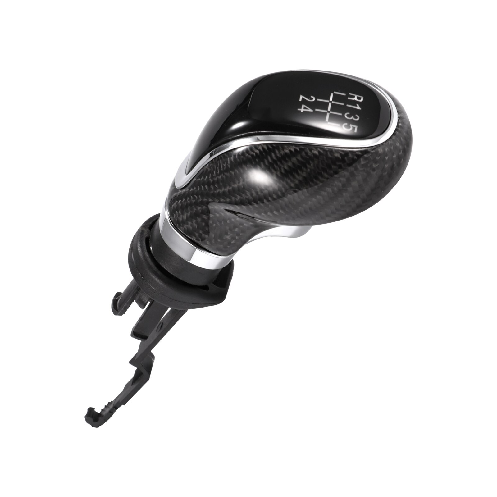 Manual Gear Shift Knob Carbon Fiber Leather Manual Gear Shift Knob Manual Knob Durable Head Handle With Gaiter Boot Cover