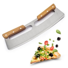 Pizza Mes Rocker Keuken Accessoires Roestvrij Staal Pizza Schop Keukengerei Dubbele Handvat Sharp Pizza Cutter Huishoudelijke Gadget