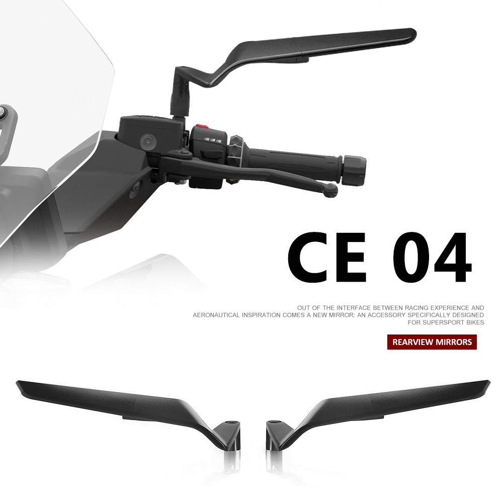 Nuovi accessori moto specchi nero Wind Wing specchietto retrovisore rotante regolabile per BMW CE04 CE 04 ce04 2022 2023