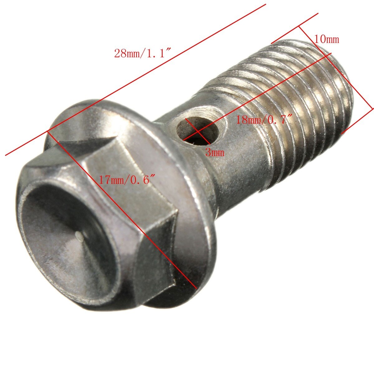 Bullone Banjo ZLLMY Titanio M10x1.25x25mm - Per Freni Nissin Moto Honda Kawasaki Yamaha Banjo Bolt M10x1.25 - Foto 8