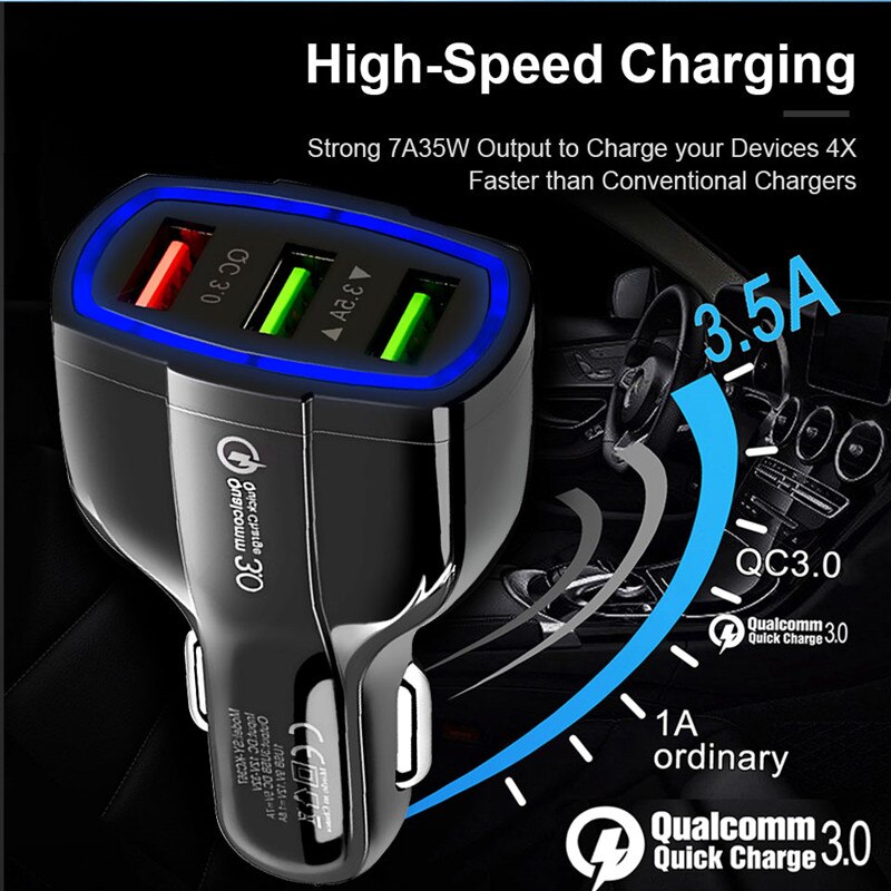 VIKEFON USB Auto Ladegerät Schnell Ladung 3,0 QC 3,0 praktisch USB Typ C Schnelle Ladung für iPhone X Samsung xiaomi Auto-Ladegerät