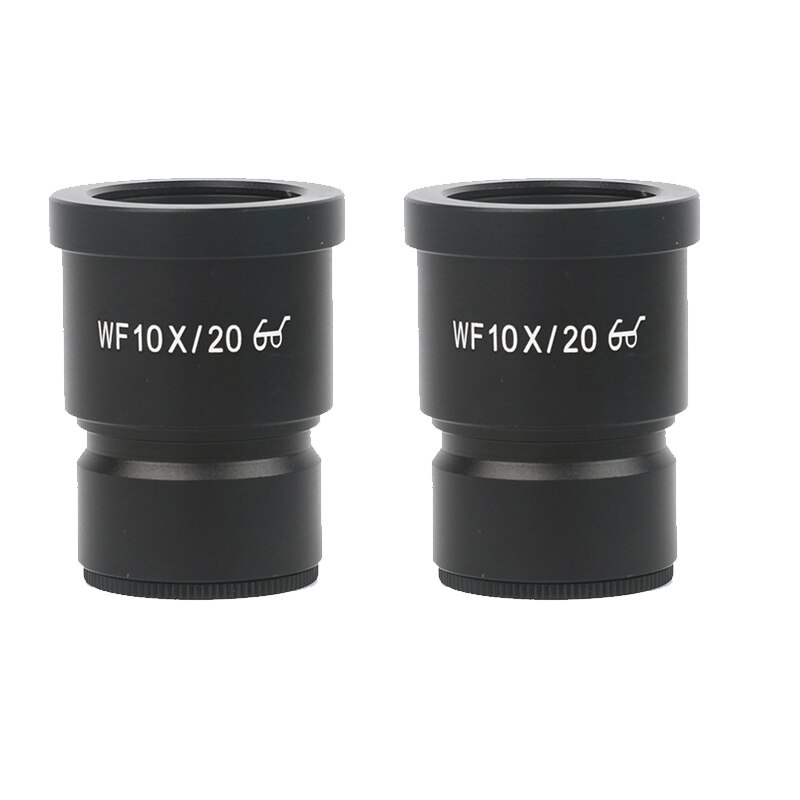 2 uds microscopio estéreo-ocular W10X/20 W15X/15 WF20X/10 WF25X/10 WF30X/9 con copas oculares de caucho guardia: WF10X-20