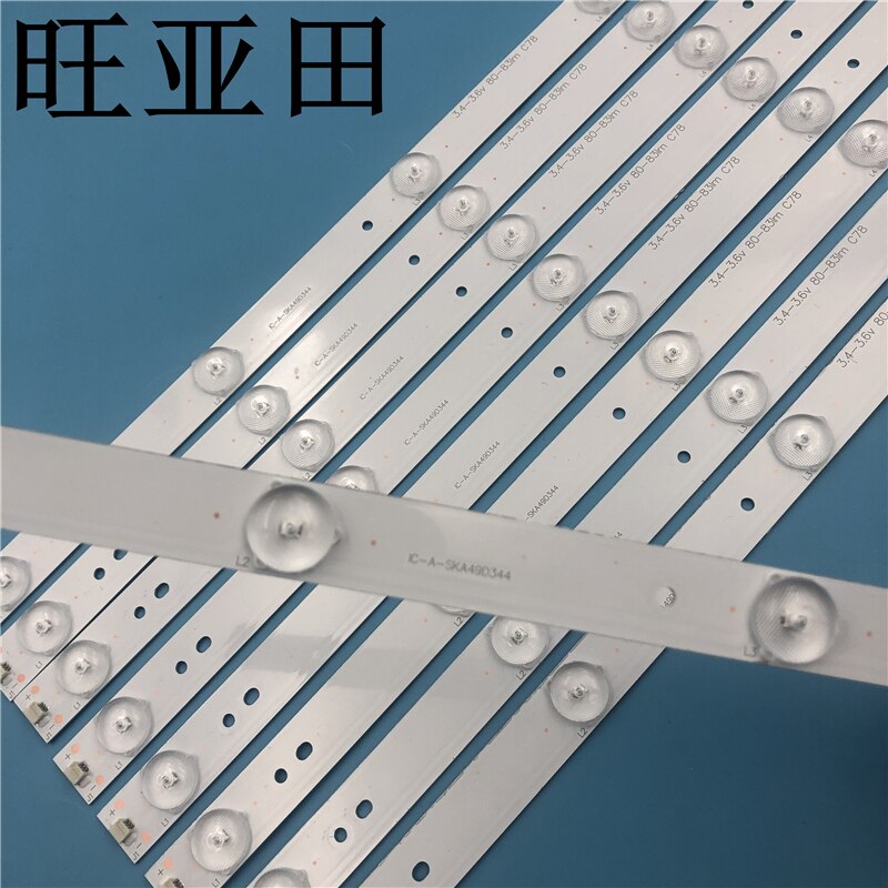 9 pieces/set led strip for sky value 49 e 360e 49 e 361w light bar ic-a-ska 49 d 344 lc490 duj-sge 1 rf-az490 b 32-0501s-01 6 led 50cm