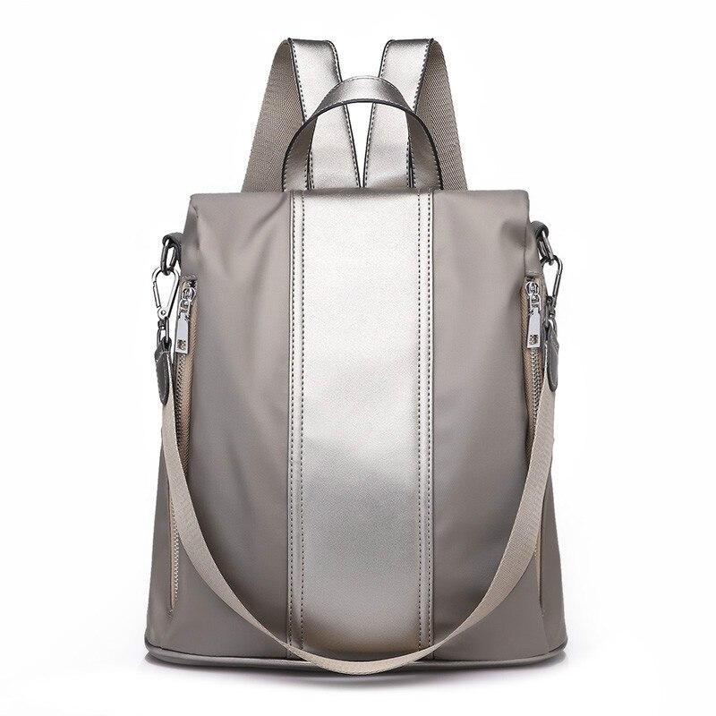 Anti-diefstal Schooltas voor Meisjes Multifunctionele Waterdichte vrouwen Rugzak: Khaki
