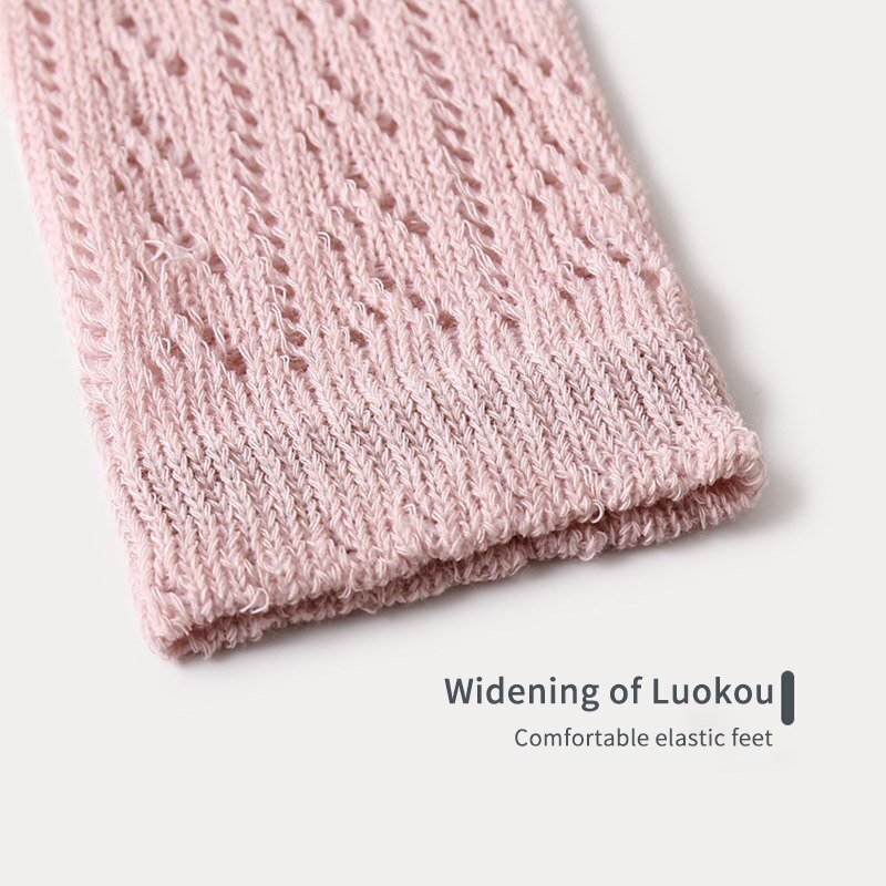 Chaussettes hautes en maille pour bébé fille, couleur unie, ajouré, longues, respirantes, pour enfant en bas âge de 1 à 3 ans