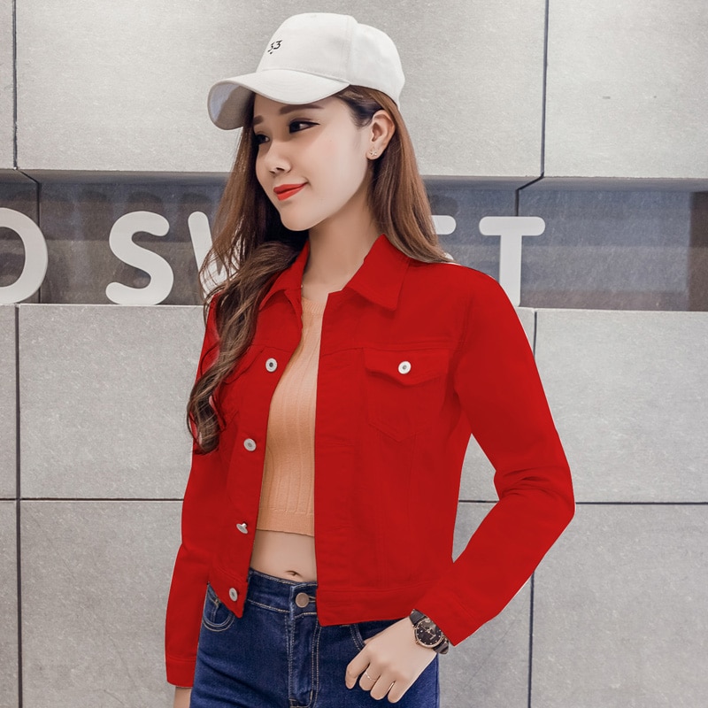 Abrigo de mujer chaquetas de mezclilla azul otoño chaquetas de mezclilla para mujer Jeans abrigos de mezclilla de un solo pecho ropa femenina