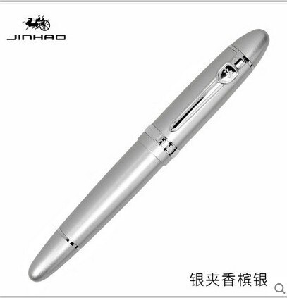 JINHAO 159 18KGP 0.7mm MEDIUM BROAD NIB FOUNTAIN PEN free with a black pen pouch 8 COLORS FOR CHOOSE metal ink pen: QQ