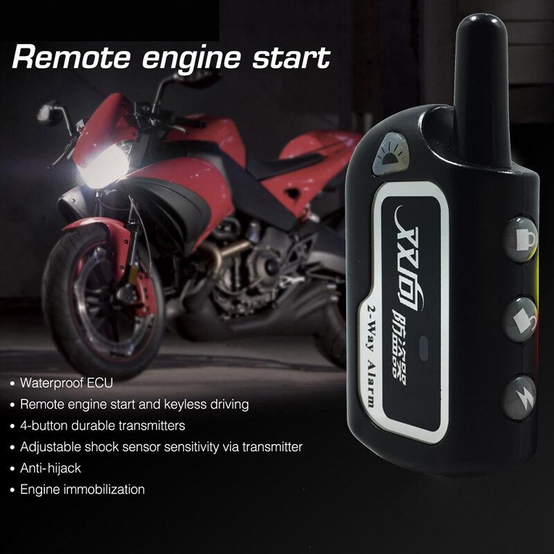 BAFIRE-sistema de alarma bidireccional para motocicleta, Control remoto, alarma de vibración, protección antirrobo, arranque de motor