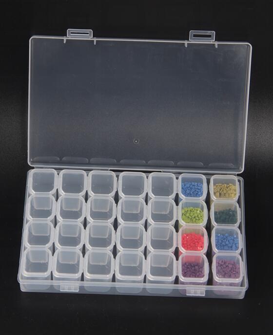 Diamant Schilderen Gereedschap S Opbergdoos 64 Slot Rhinestone Container Steen Diamant Borduurwerk Case Sieraden Boor Organizer: 28