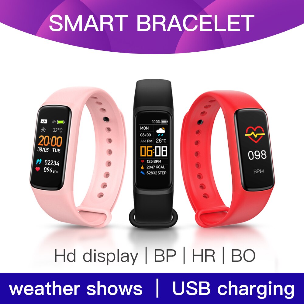 Men Smart Watch Kids Waterproof Smart Fitness Bracelet Women Smart Band Heart Rate Watch