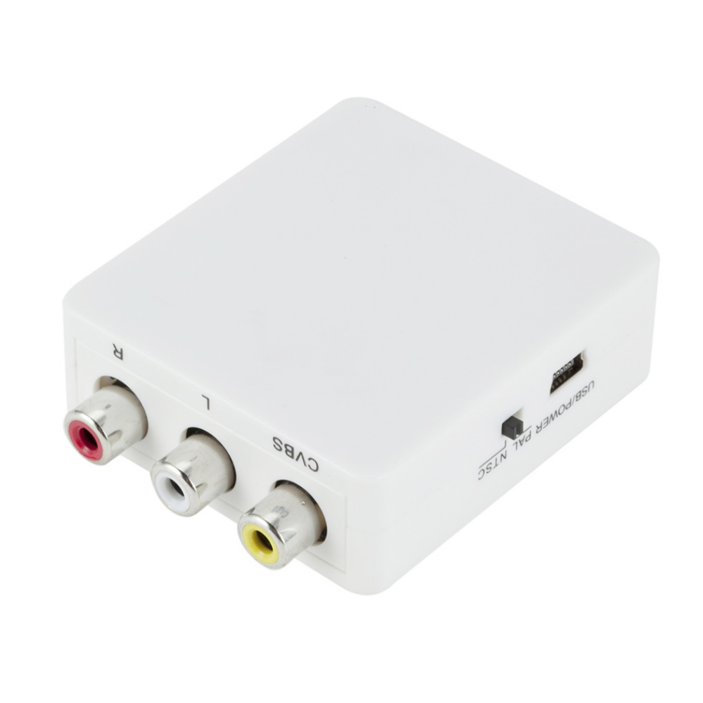 Conmutador convertidor de sistema de TV bidireccional Mini PAL NTSC, convertidor de conexión compuesta de TV bidireccional PAL a NTSC NTSC a PAL