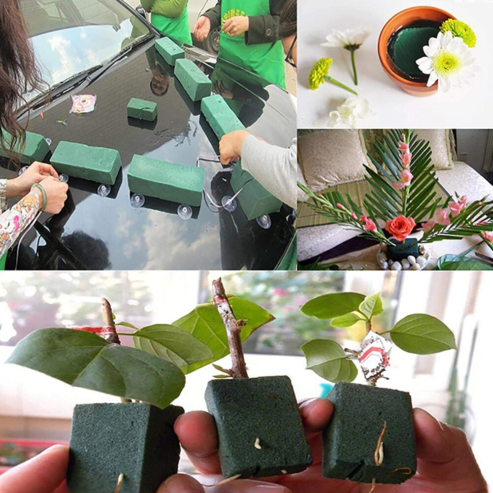 2pc Floral Foam Brick Block Flower Holder Artificial Flower For Wedding Florist Flower Arranging DIY Craft Garden Decor