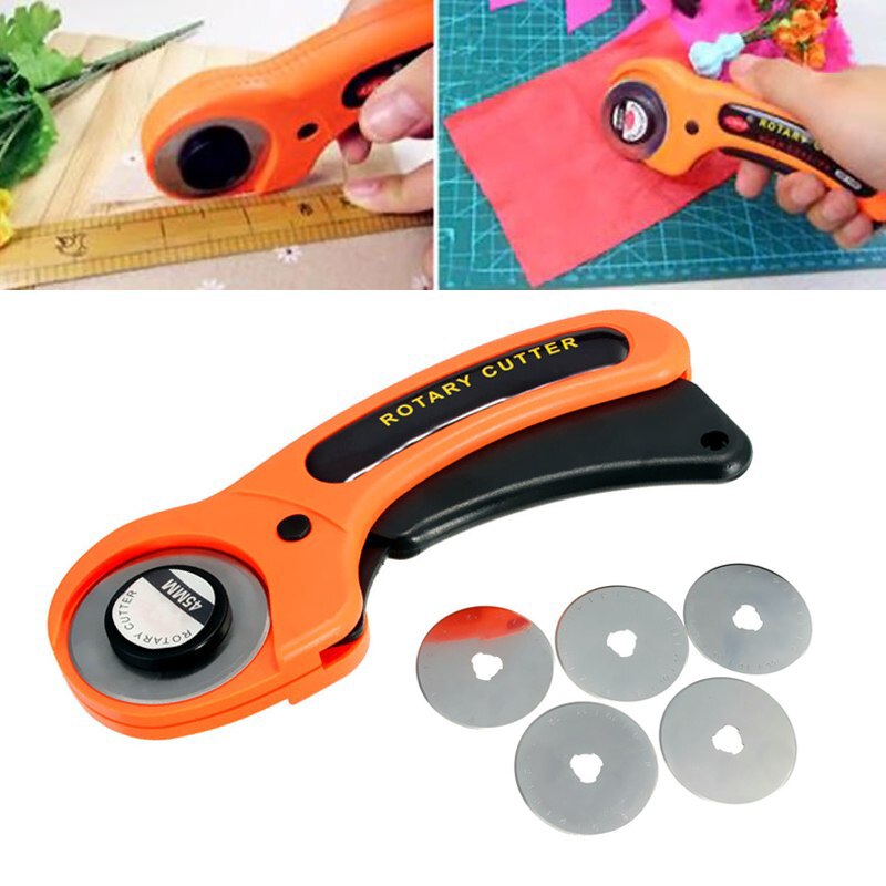 45mm Rotary Cutter with Safety lock Tailor scissors Premium Quilters Sewing Fabric Cutting Tool for Cloth cutting