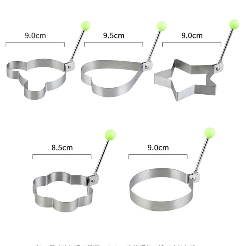 Jajko sadzone formy, foremka robić pankejków z uchwytem dla dzieci, forma nieprzywierająca robić patelni 5 szt.