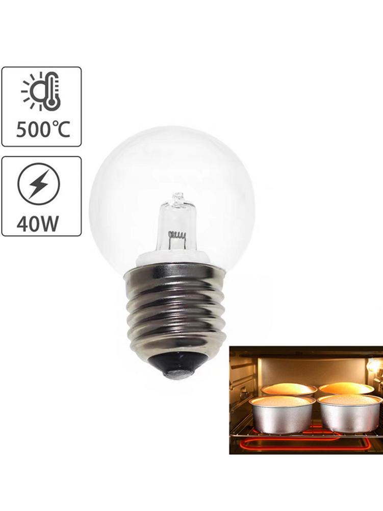 Ampoule de four E27 résistante à la chaleur, lampe de four à micro-ondes, grille-pain à vapeur 500C 12v, 50W