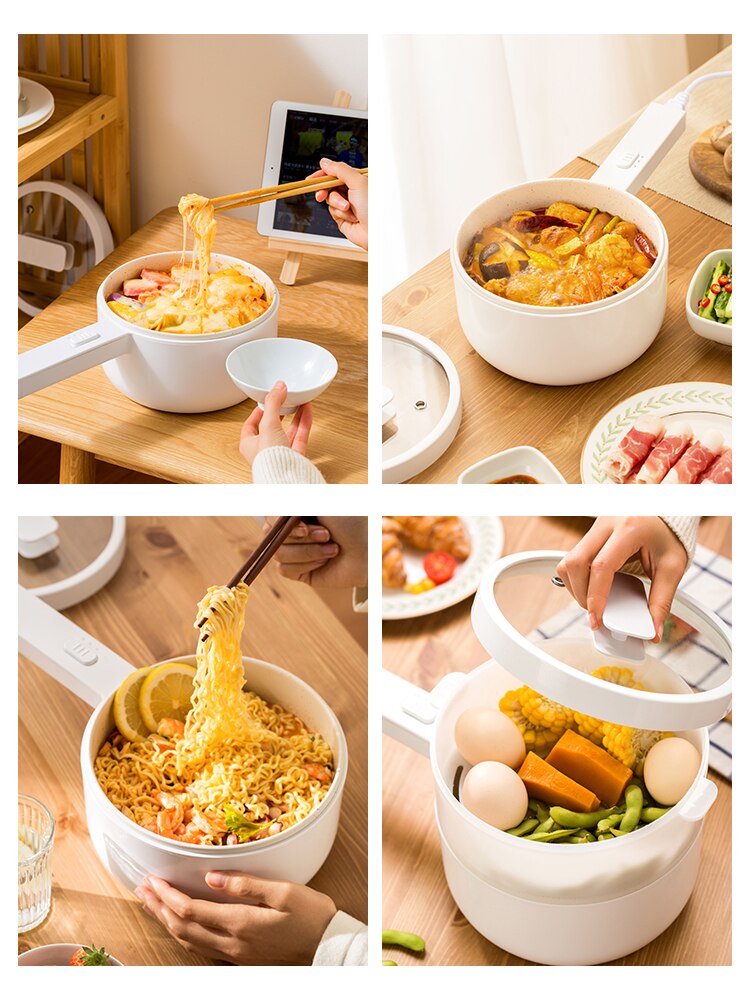 220V 1.5L Electric Rice Cooker Multi Cooker Electric Pot Portable Mini Electric Cooking Pot EU/AU/US/UK Plug