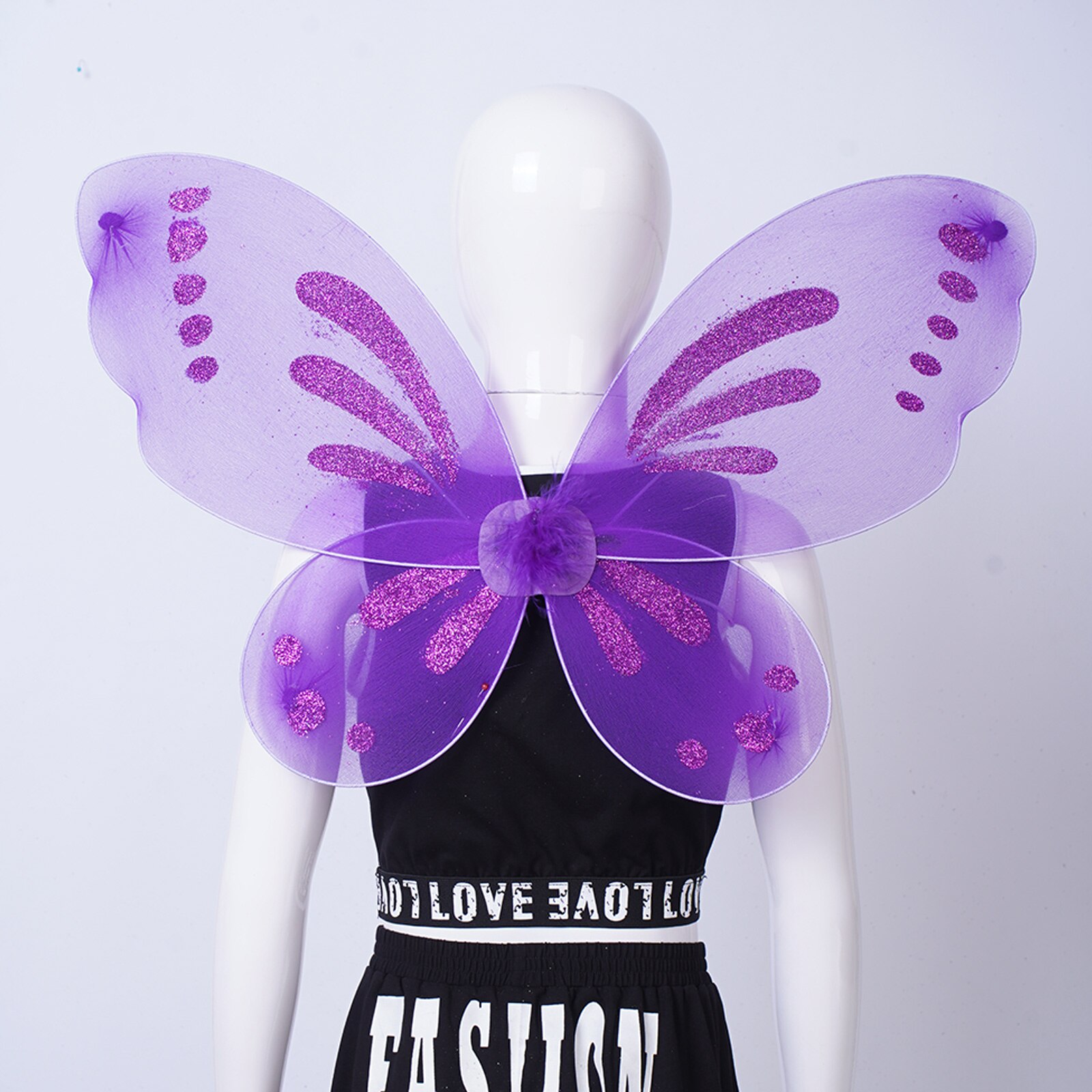 Kids Girls Photography Props Butterfly Style Wings Halloween Cosplay Costume Accessory Carnival Party Performance Angel Wings