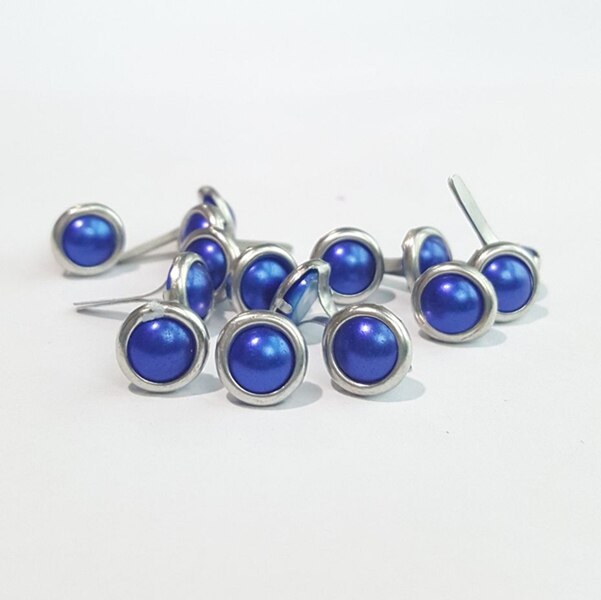 300pcs 8mm Mix Color Choose Pearl Brads for Scrapbooking Wedding Paper Crafts Invitation Cards Birthday Christmas Valentine DIY: Blue