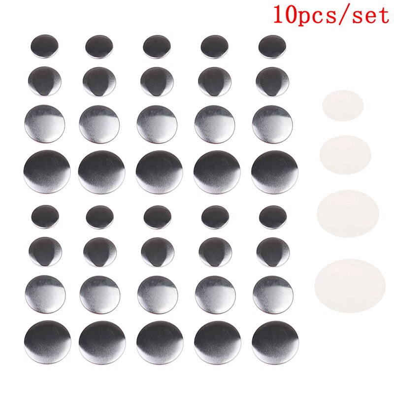 10 Stuks Metalen Diy Ambachten Materialen Plastic Metal Blank Badge Pin Button Parts Benodigdheden Voor Kleding Badge Button Maker 37-58Mm