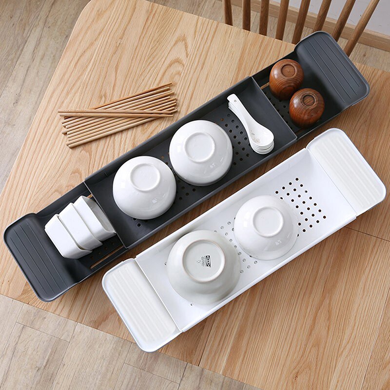 Bathtub Tray Retractable Multifunctional Bath Shelf Expandable Bathtub Caddy Plastic Storage Rack Book Wine Phone Organizer