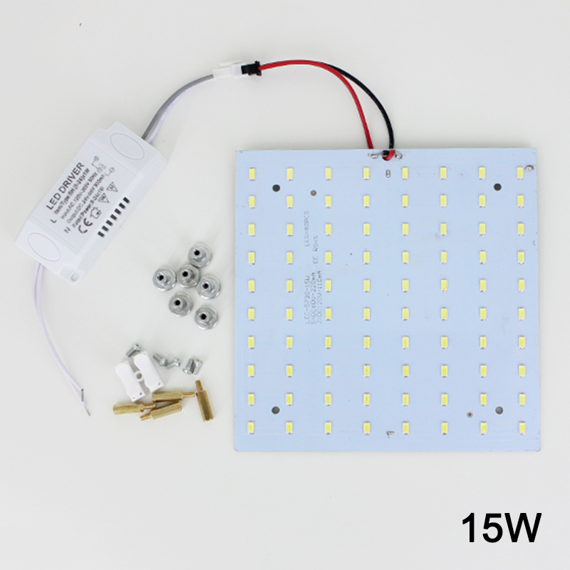 180-265V Led-paneel Lamp Vierkante 10W 15W 18W 20W 25W 35W 5730 Magnetische LED Plafond Panel Licht Plaat Aluminium Board: 15W Square / Warm white