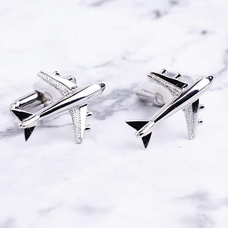 Boutique Airplane Cufflinks Metal Aircraft Cuff Link Mens Jewelry For Business Shirt Wedding &retail