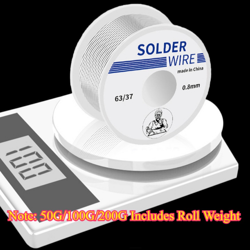 200/100/50/8g hochreiner Lötdraht 0,6/0,8/1/1,2 mm gemischter Zinn-Kolophoniumkern-Lötschweißdraht zum elektrischen Lözehn