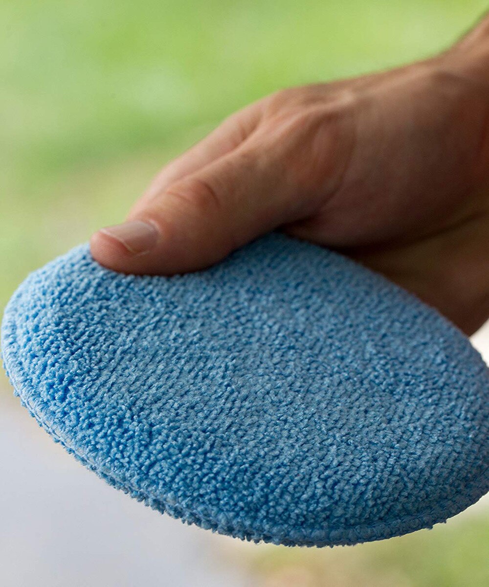 Esponja para pulir autos 2 uds esponja de microfibra espuma aplicador de cera de pulido almohadillas de foamspongs 0.7Y5