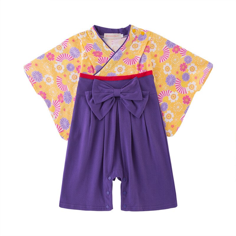 Babymeisje halloween kinderen japanse kimono traditionele kostuums kinderen yukata romper pasgeboren jumpsuit grappige babykleding sets
