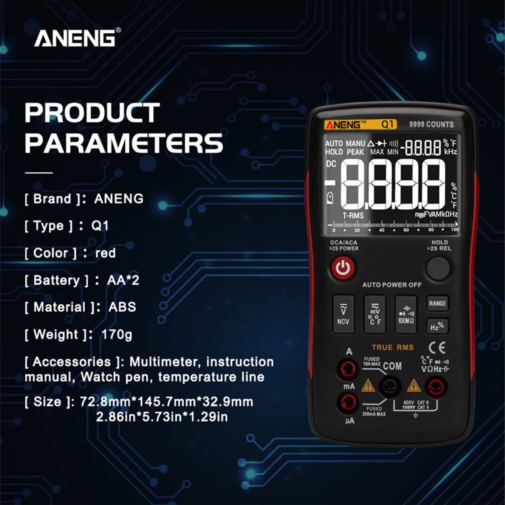 High-precision Digital Multimeter Digital Display Type Fully Automatic Multi-function High-precision Test Meter