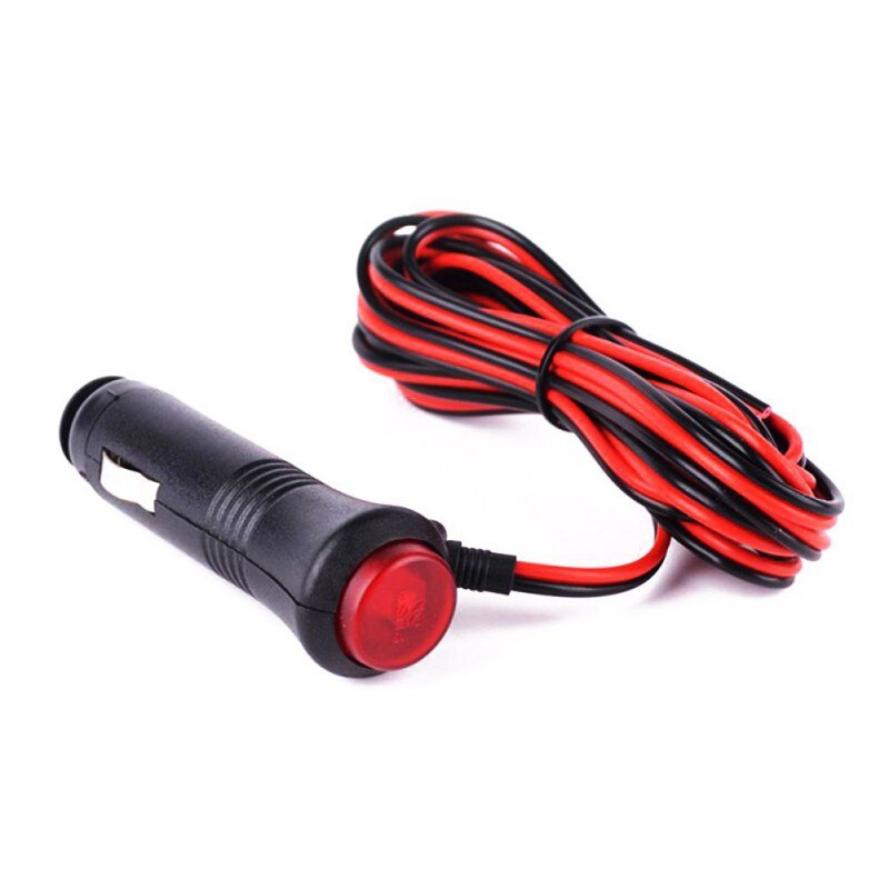 3m Universal Connector 12V 24V Male Auto Car Motorcycle Cigarette Lighter Socket Plug Connector On Off Switch: Default Title