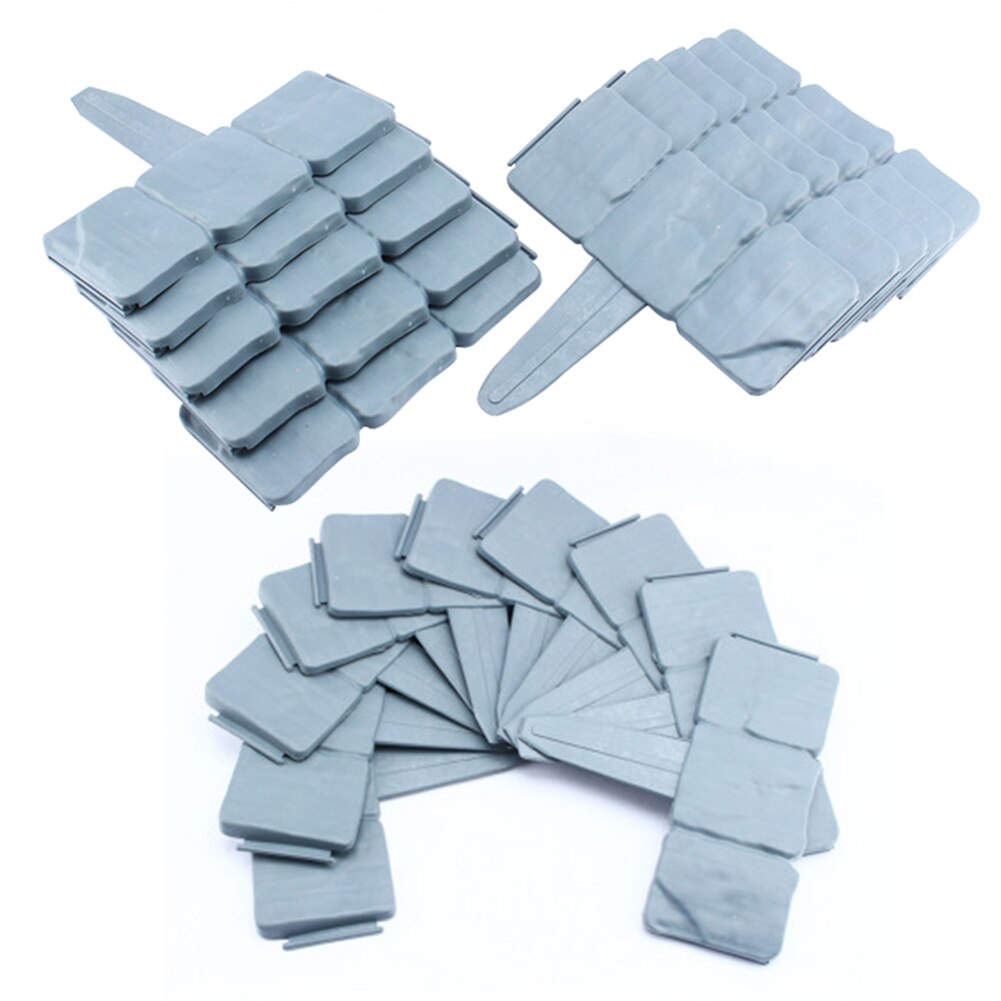 20Pc Grey Garden Fence Edging Cobbled Stone Effect Plastic Lawn Edging Plant Border Decorations Flower Bed Border: Default Title