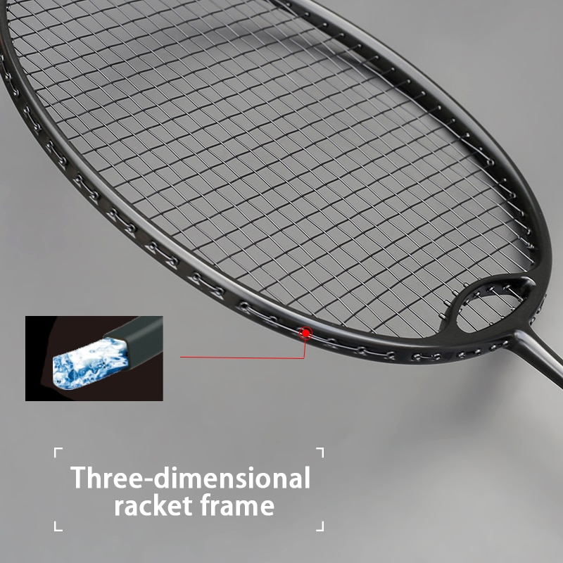 Style Racket Ultra Light 4U G4 Max Tension 30-32 Pounds Black Badminton Rackets Strung Racquet With Bag String