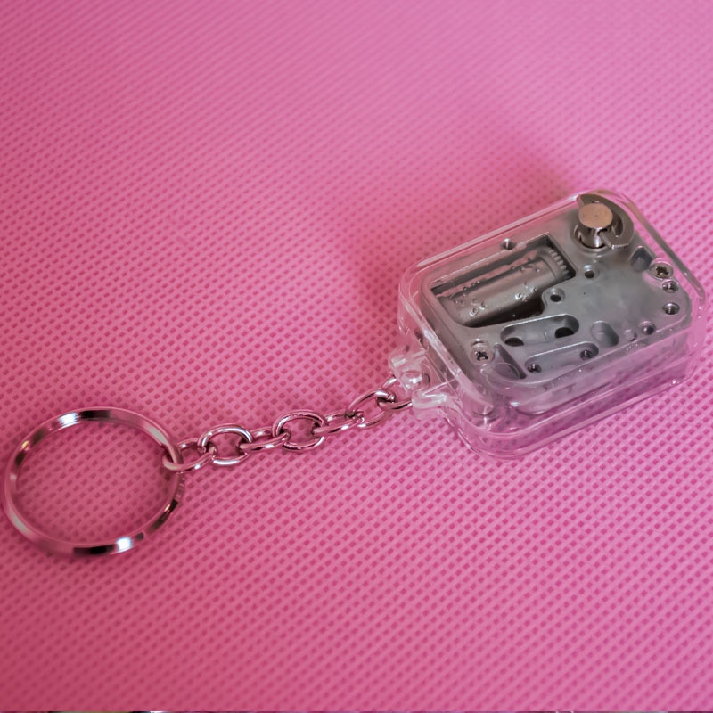 Music Box keychain DIY Play Set Acrylic metal Best Mechanical Metal Music Boxes Clockwork Music Box with Screws Home Decor