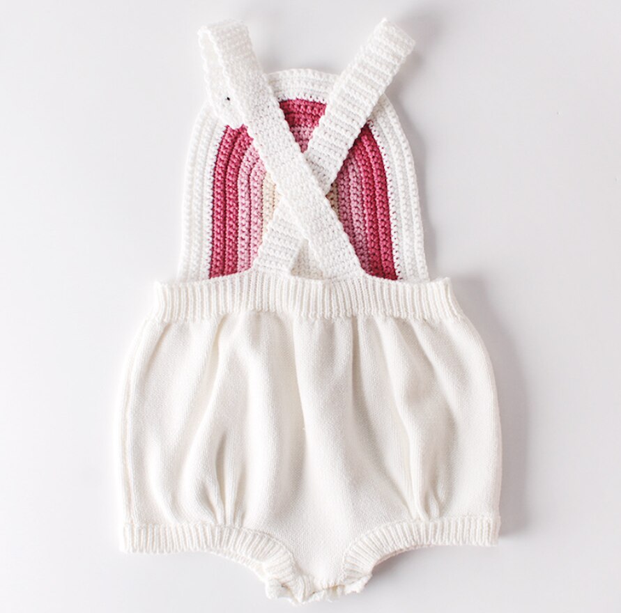 Tricoté bébé vêtements arc-en-ciel bébé fille garçons barboteuse sans manches coton -né bébé barboteuse bébé combinaison garçon barboteuse bébé fille