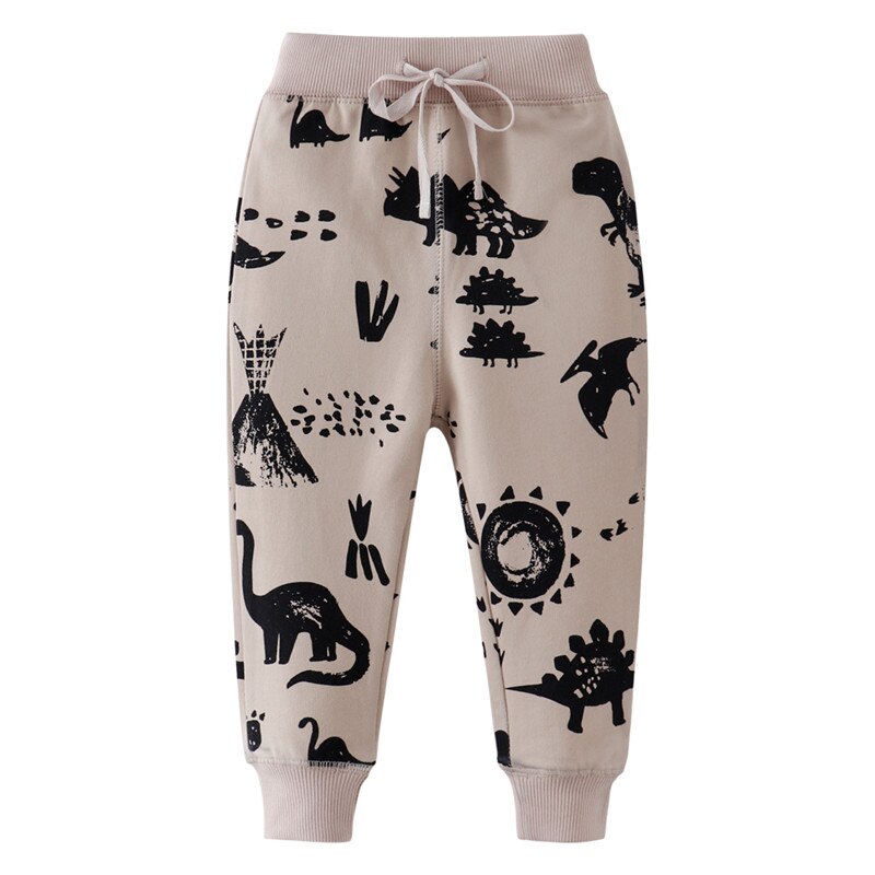 Kids Animals Trousers Boys Girls Long Pants Fall Spring Children Sweatpants Sport Clothing Pants Boys: W7115 dinosaur / 6T