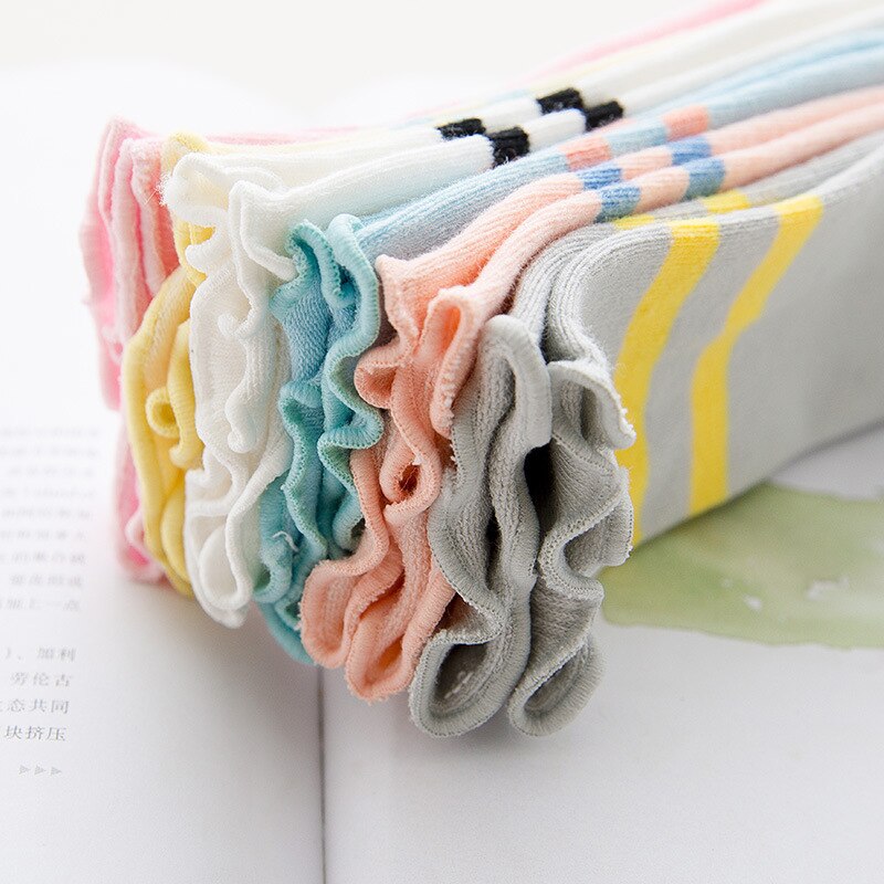 New Stripe Baby Socks Spring Summer Newborn Baby Girl Boy Socks Soft Cotton Kids Infant Toddler Knee High Long Socks Sokken